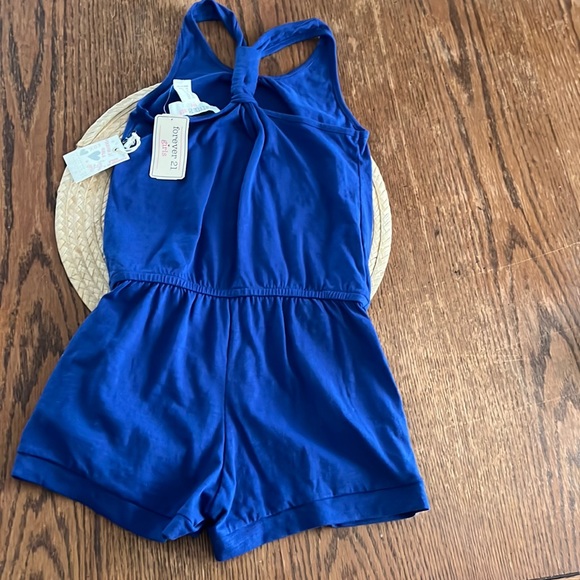 Forever21 Girl Royal Blue Romper Size 5/6 - Picture 2 of 4